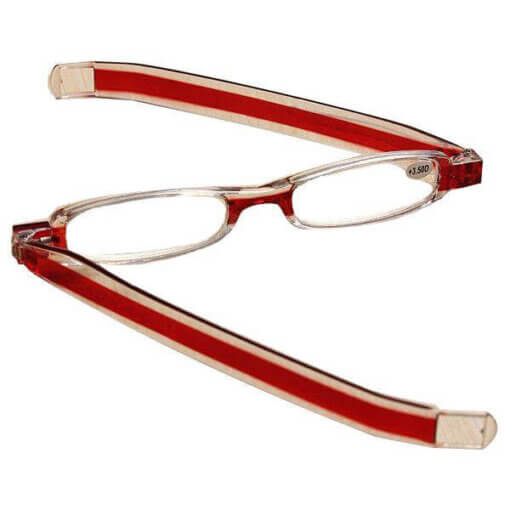 Fertiglesebrille klappbare Bügel rot